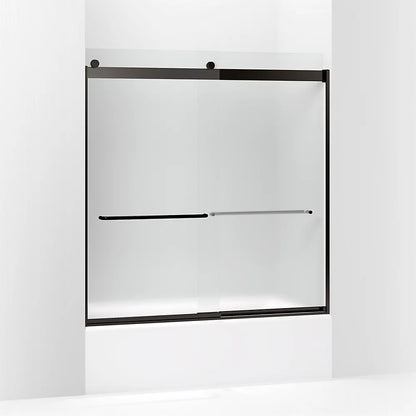 Kohler Sliding bath door, 62" H x 56-5/8 - 59-5/8" W, with 1/4" thick Frosted glass