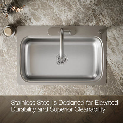 Kohler Verse™ 33" top-mount single-bowl kitchen sink