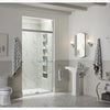Kohler Sliding shower door, 70" H x 56-5/8 - 59-5/8" W, with 5/16" thick Crystal Clear glass