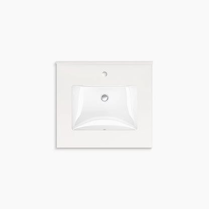 Kohler 24" wall-hung bathroom vanity cabinet with sink and quartz top