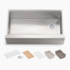 Kohler 35-1/2" undermount single-bowl farmhouse workstation kitchen sink