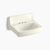 Kohler 20-3/4" x 18-1/4" wall-mount/concealed arm carrier bathroom sink with 4" centerset faucet holes
