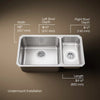Kohler Undertone® 31-1/2" undermount double-bowl kitchen sink