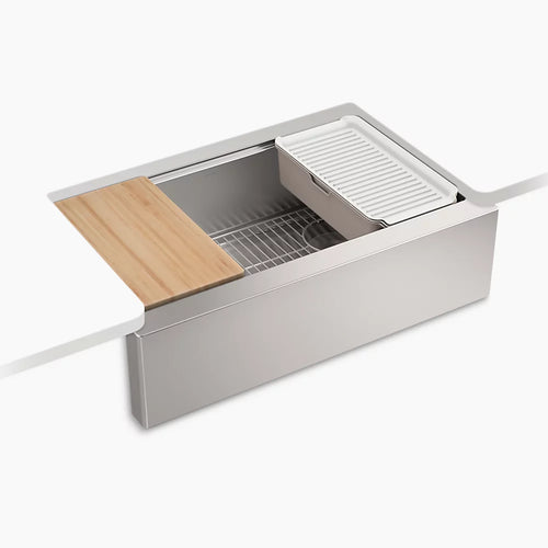 Kohler 32-1/2" undermount single-bowl farmhouse workstation kitchen sink