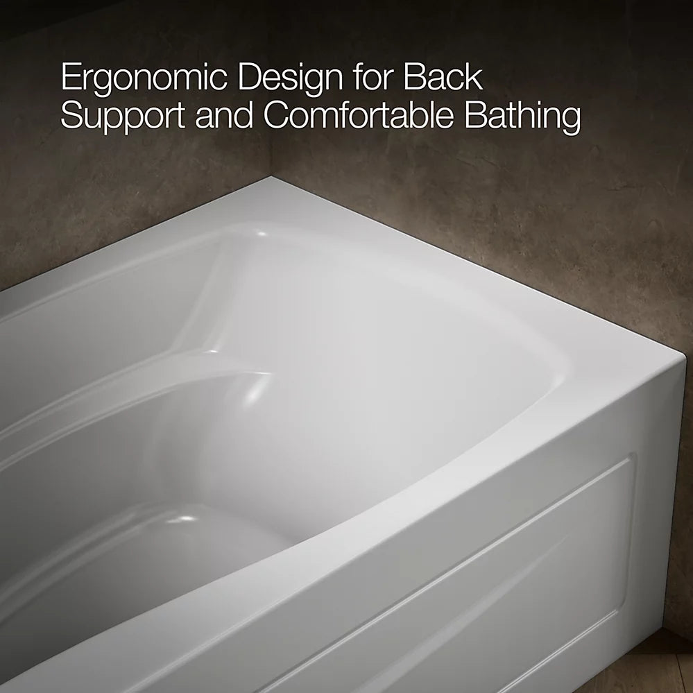 Kohler Mariposa 66" x 36" Alcove bath, left drain