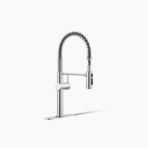 Kohler Semi-professional kitchen sink faucet with three-function sprayhead