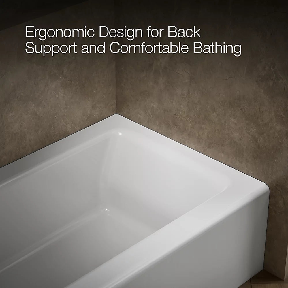 Kohler Bellwether® 60" x 32" alcove bath, left drain