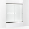 Kohler 62" H sliding bath door with 5/16"-thick glass
