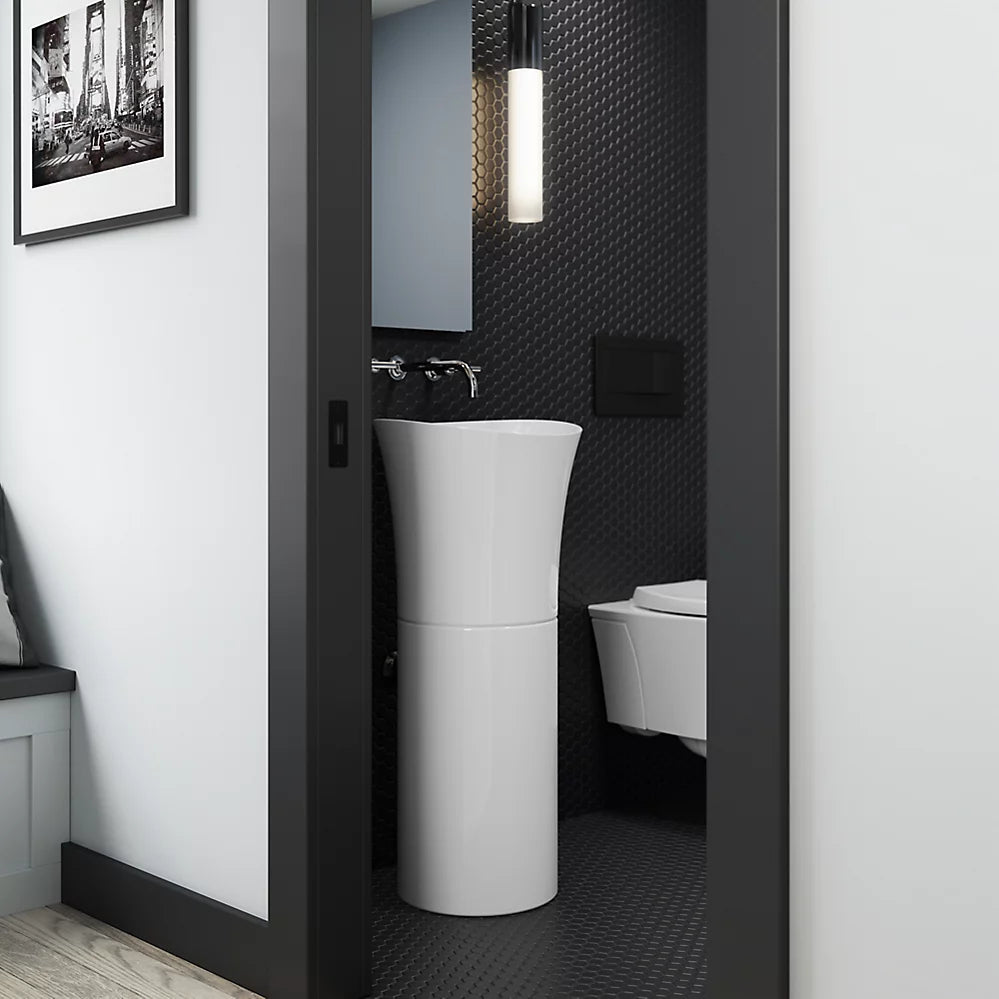 Kohler 16" pedestal bathroom sink, no overflow