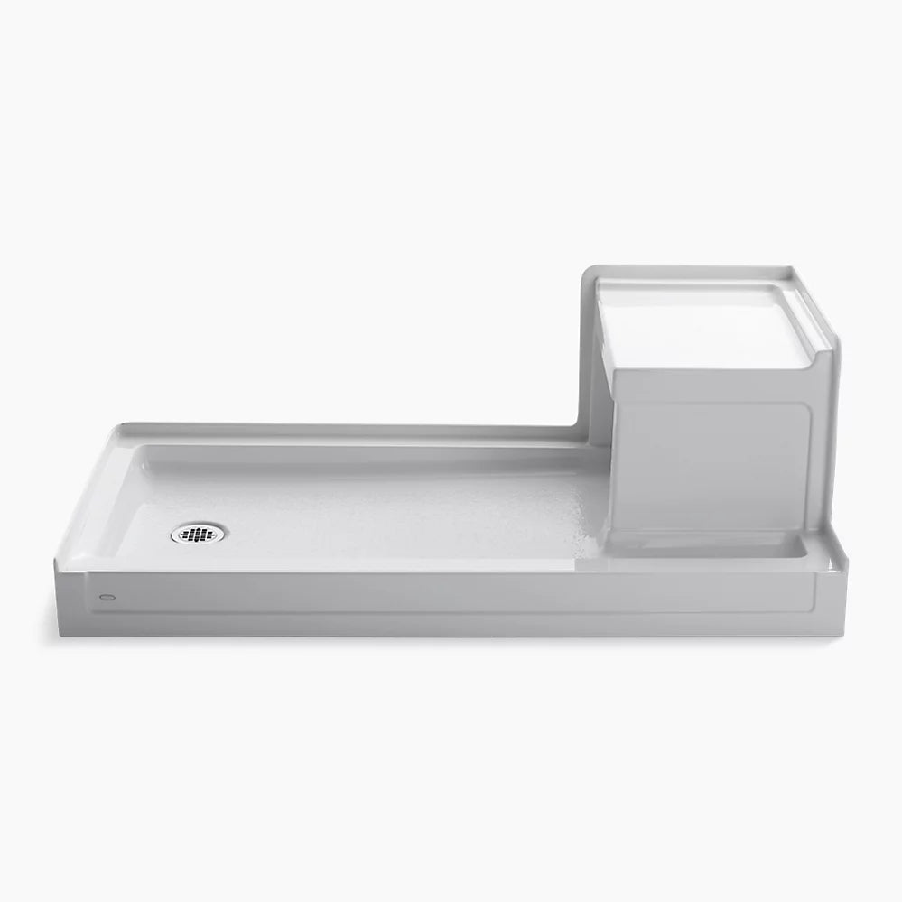 Kohler Tresham® 60" x 32" alcove shower base, left drain