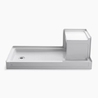 Kohler Tresham® 60" x 32" alcove shower base, left drain