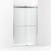 Kohler Frameless sliding shower door, 77-9/16" H x 44-5/8 - 47-5/8" W, with 5/16"-thick Crystal Clear glass