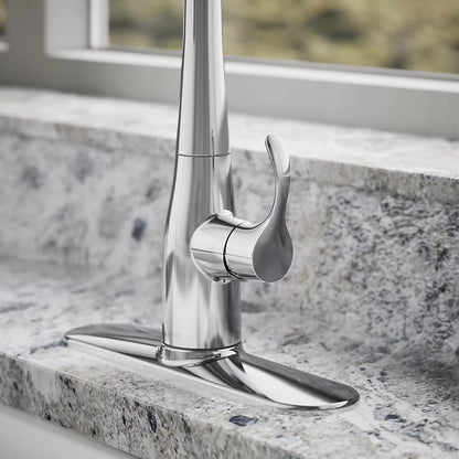 Kohler Compact pull-down kitchen sink faucet with three-function sprayhead