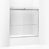 Kohler Levity 56-5 -59-5 W 59-3 H Bypass Bath Door With 1 -thick Crystal Clear Glass 5/8-Inch Tub Door