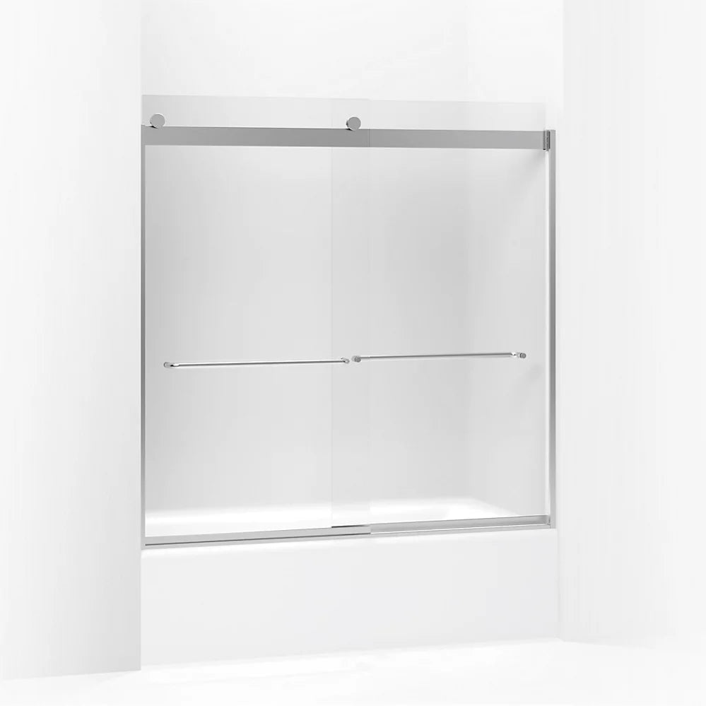 Kohler Levity 56-5 -59-5 W 59-3 H Bypass Bath Door With 1 -thick Crystal Clear Glass 5/8-Inch Tub Door