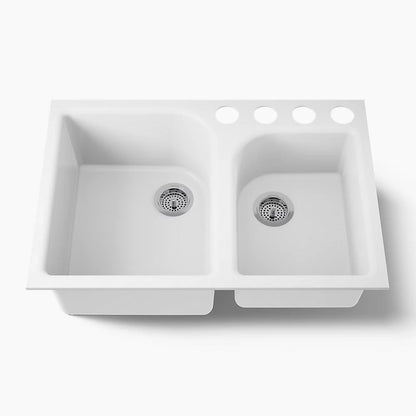 Kohler Executive Chef™ 33" undermount double-bowl kitchen sink