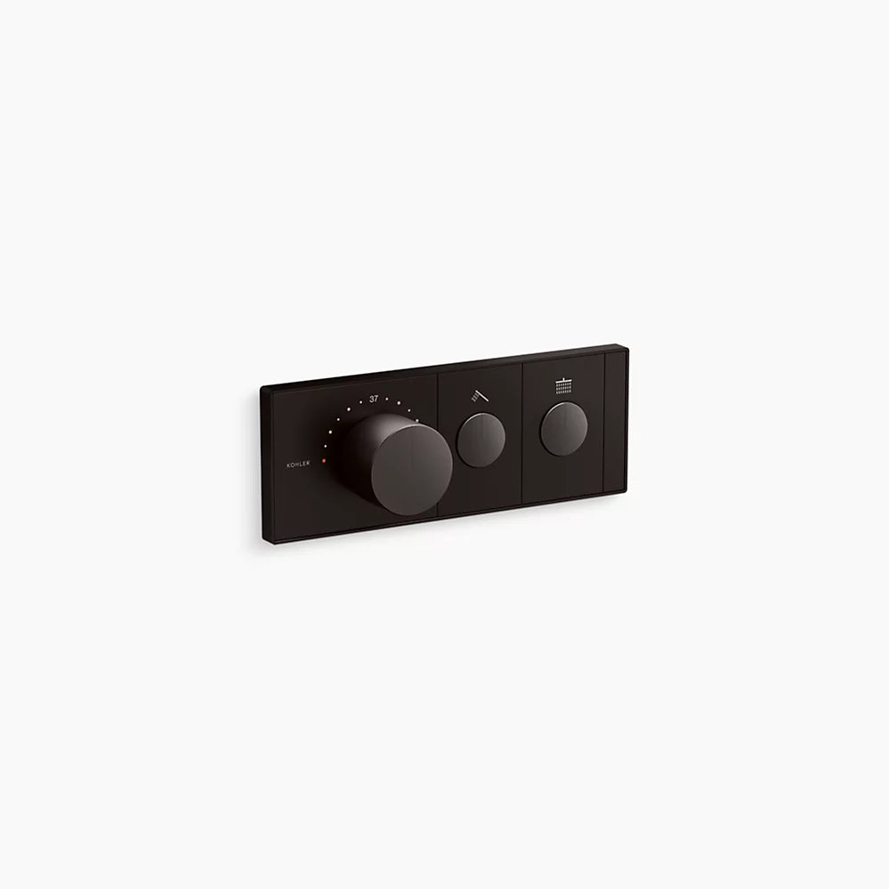 Kohler Two-outlet recessed mechanical thermostatic valve control