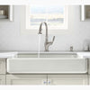 Kohler Smart Divide® 35-1/2" undermount double-bowl farmhouse kitchen sink with short apron