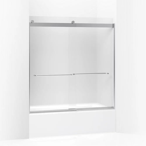 Kohler Sliding bath door, 62" H x 56-5/8 - 59-5/8" W, with 1/4" thick Frosted glass