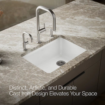 Kohler Riverby® 27" undermount single-bowl workstation kitchen sink