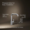 Kohler Pull-out kitchen sink faucet with three-function sprayhead