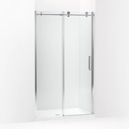 Kohler Sliding shower door, 78" H x 44-5/8 - 47-7/8" W, with 3/8" thick Crystal Clear glass