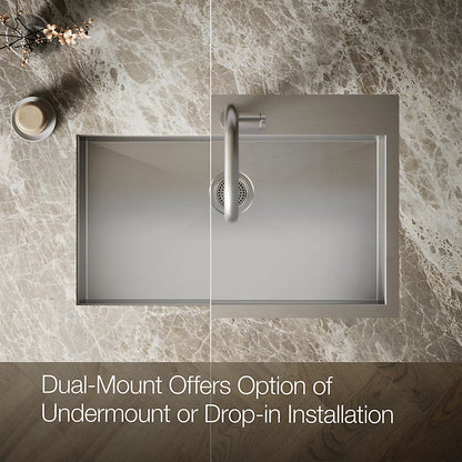 Kohler Vault™ 33" top-/undermount single-bowl kitchen sink