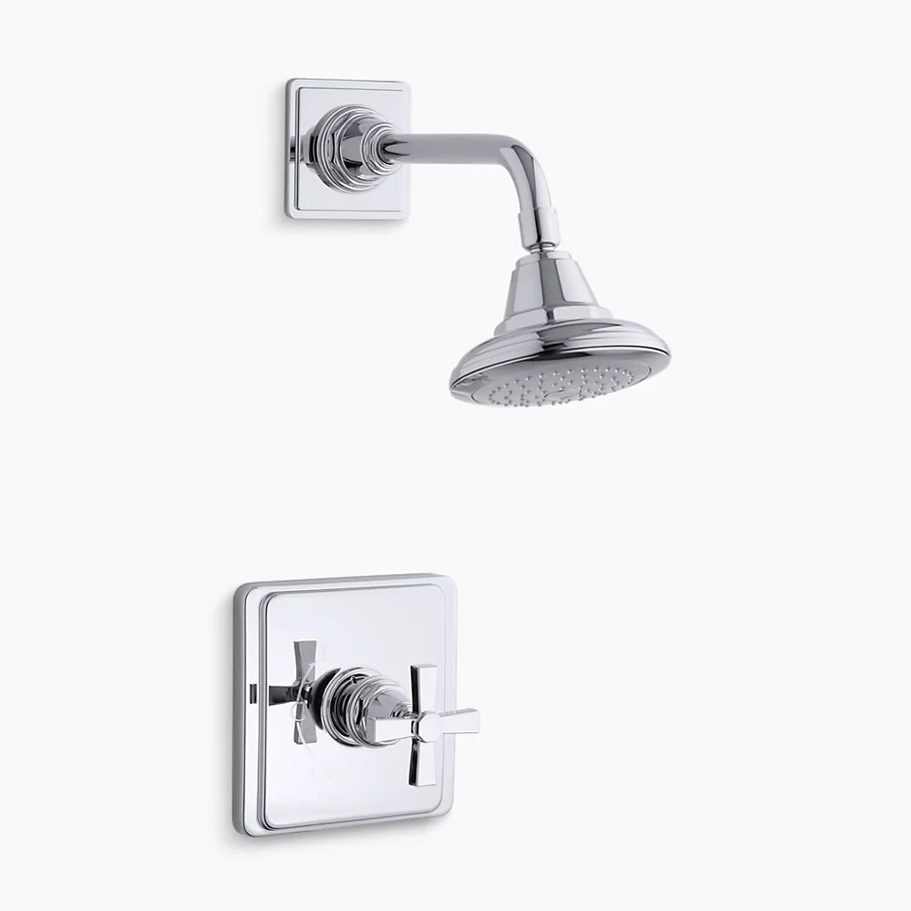 Kohler Rite-Temp® shower trim kit with cross handle, 2.5 gpm