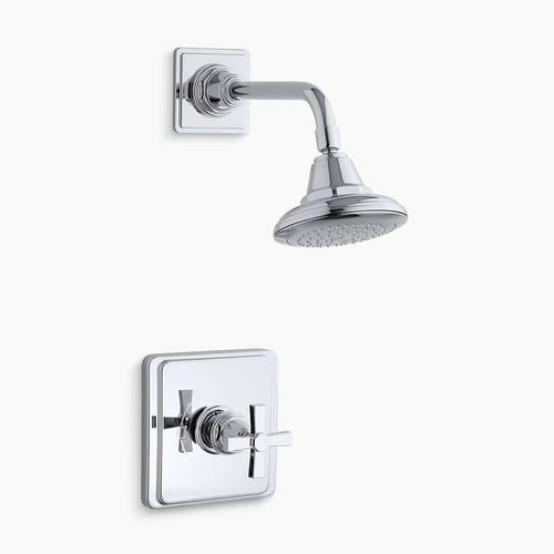 Kohler Rite-Temp® shower trim kit with cross handle, 2.5 gpm