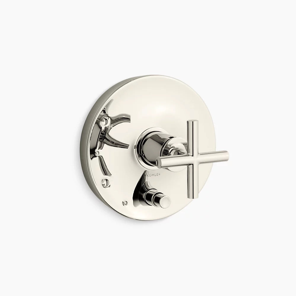 Kohler Rite-Temp® valve trim with push-button diverter and cross handle