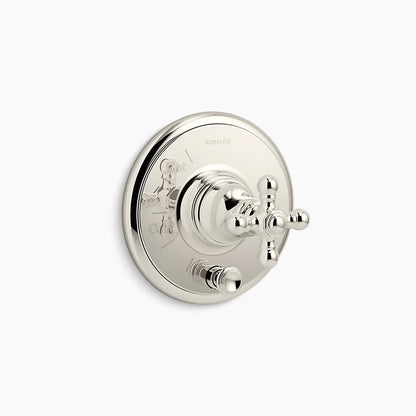 Kohler Rite-Temp® valve trim with push-button diverter and cross handle