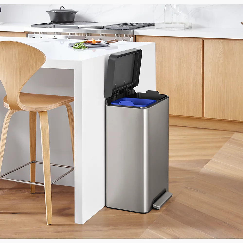 Kohler Dual-compartment step trash can