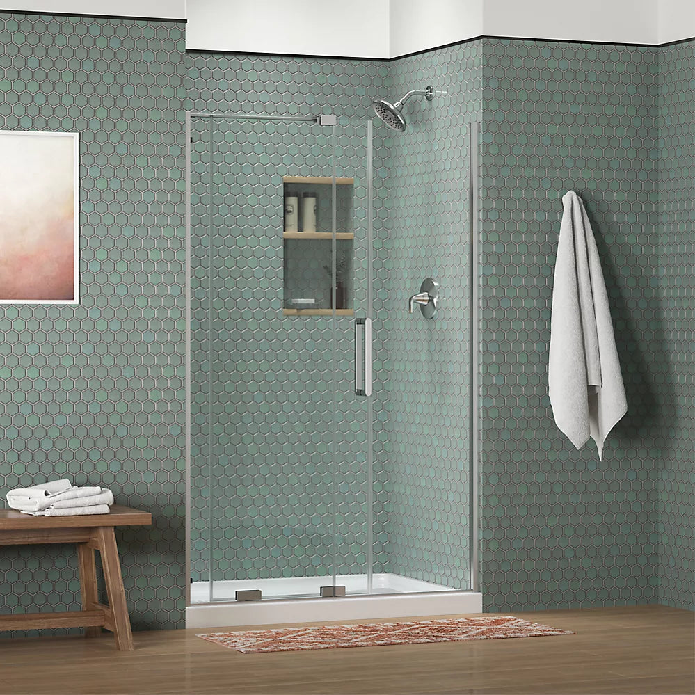 Kohler Sliding shower door, 71-3/4" H x 43-3/4 - 47-3/4" W, with 5/16" thick Crystal Clear glass