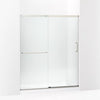 Kohler Sliding shower door, 70-1/2" H x 56-1/4 - 59-5/8" W, with 1/4" thick Crystal Clear glass