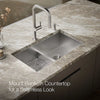 Kohler Vault™ Smart Divide® 33" top-/undermount double-bowl kitchen sink
