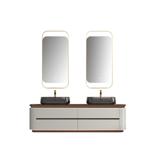 Godi Lucelle Double Sink Floating Bathroom Vanity 60"