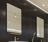 Prisma Frameless LED Bathroom Mirror with Brushed Gold Shelf