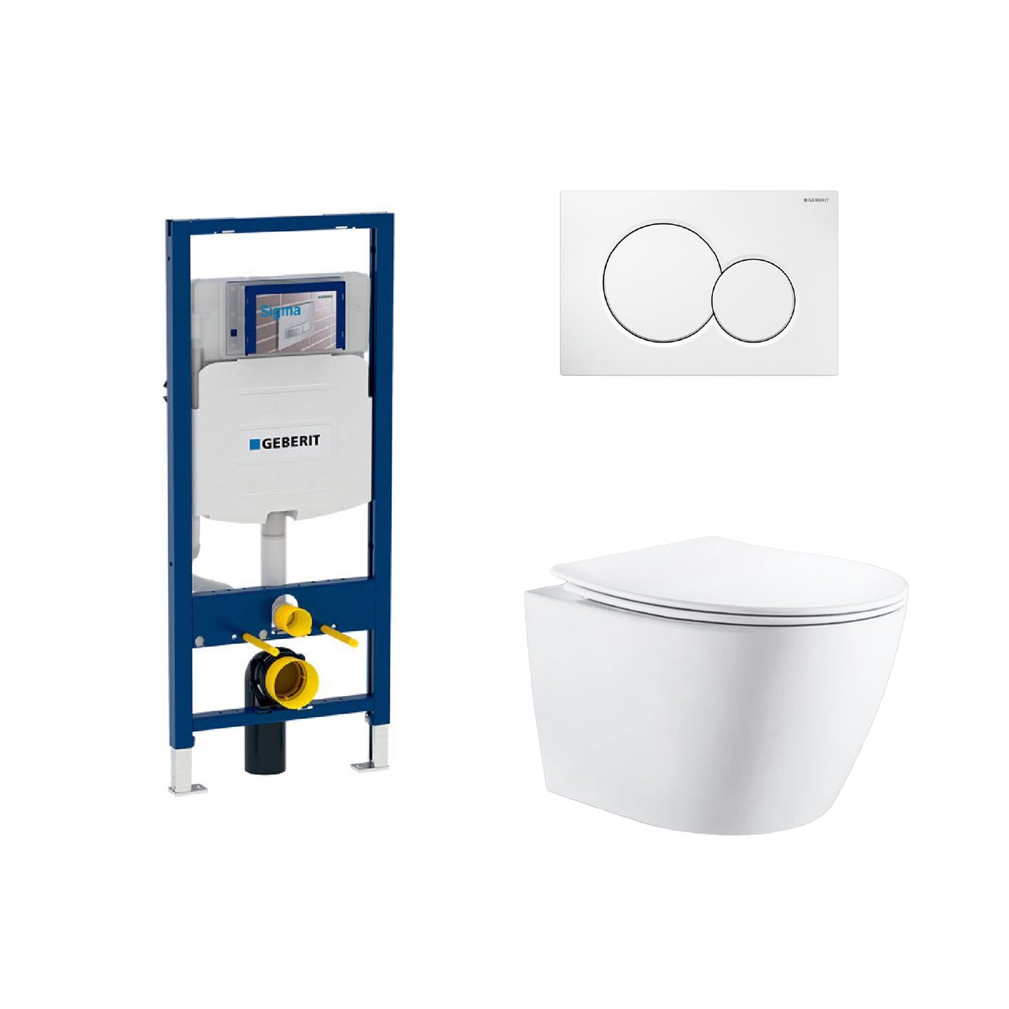 Kodaen Parma With Geberit Carrier Seat Wall-Hung Toilet System