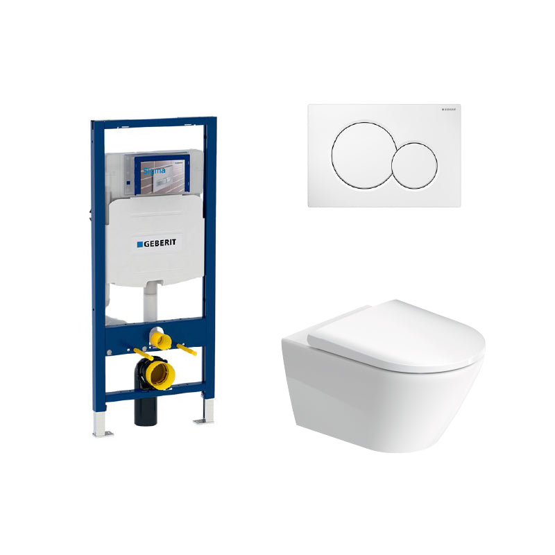 Geberit Sigma In-Wall System with Duravit D-Neo Wall-Hung Toilet Package