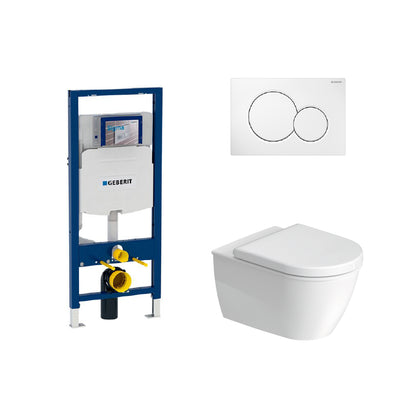 Geberit Sigma In-Wall System with Duravit Darling New Wall-Hung Toilet Package #254509