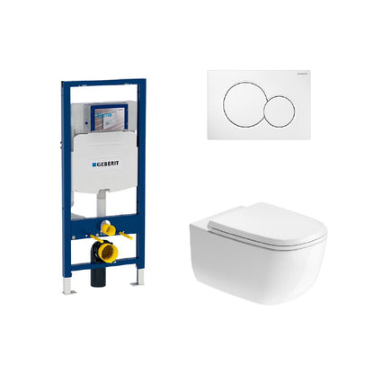 Geberit Sigma In-Wall System with Duravit Aurena Wall-Hung Toilet Package
