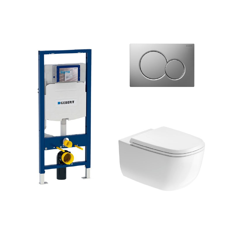 Geberit Sigma In-Wall System with Duravit Aurena Wall-Hung Toilet Package