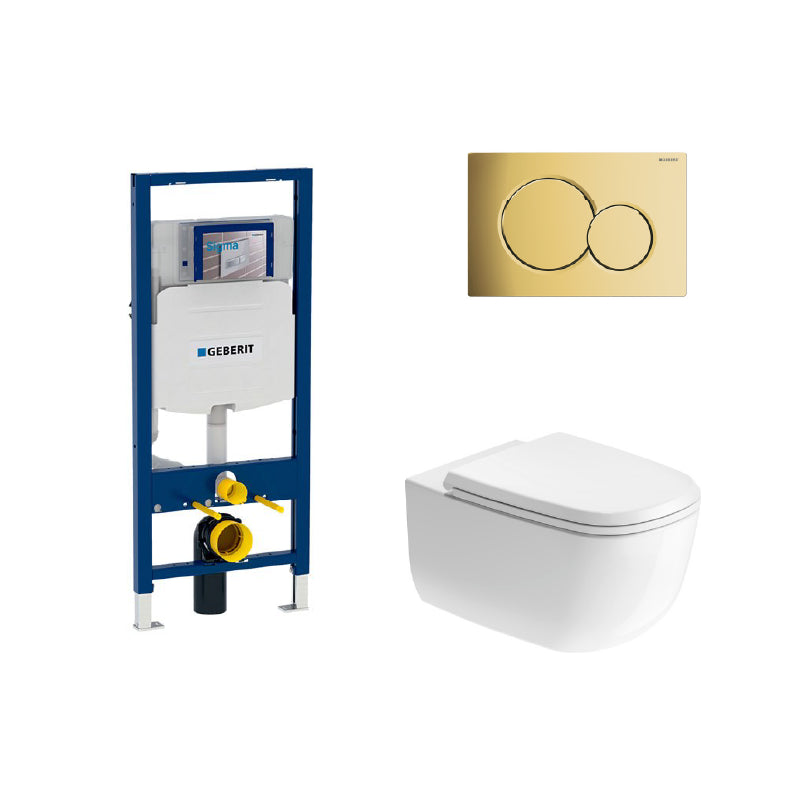Geberit Sigma In-Wall System with Duravit Aurena Wall-Hung Toilet Package