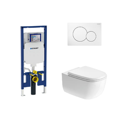 Geberit Sigma In-Wall System with Duravit Aurena Wall-Hung Toilet Package