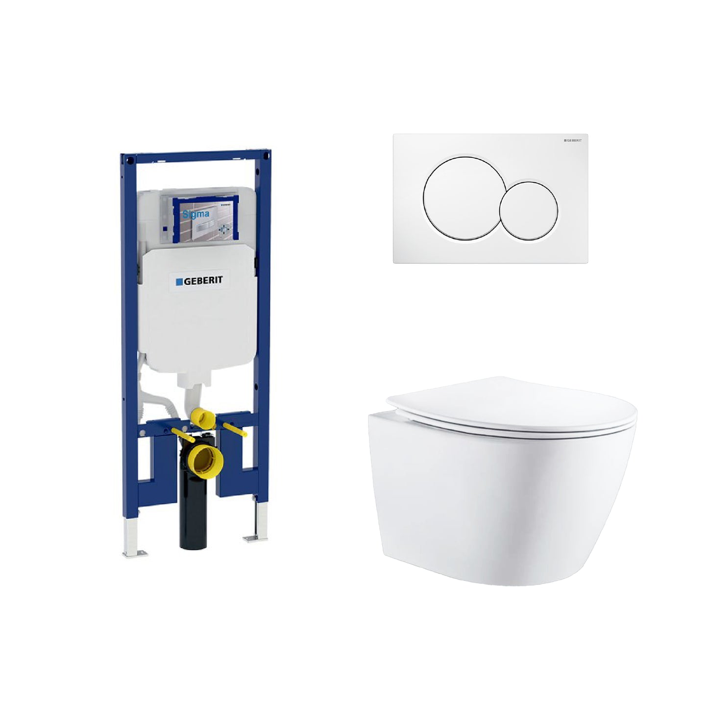 Kodaen Parma With Geberit Carrier Seat Wall-Hung Toilet System