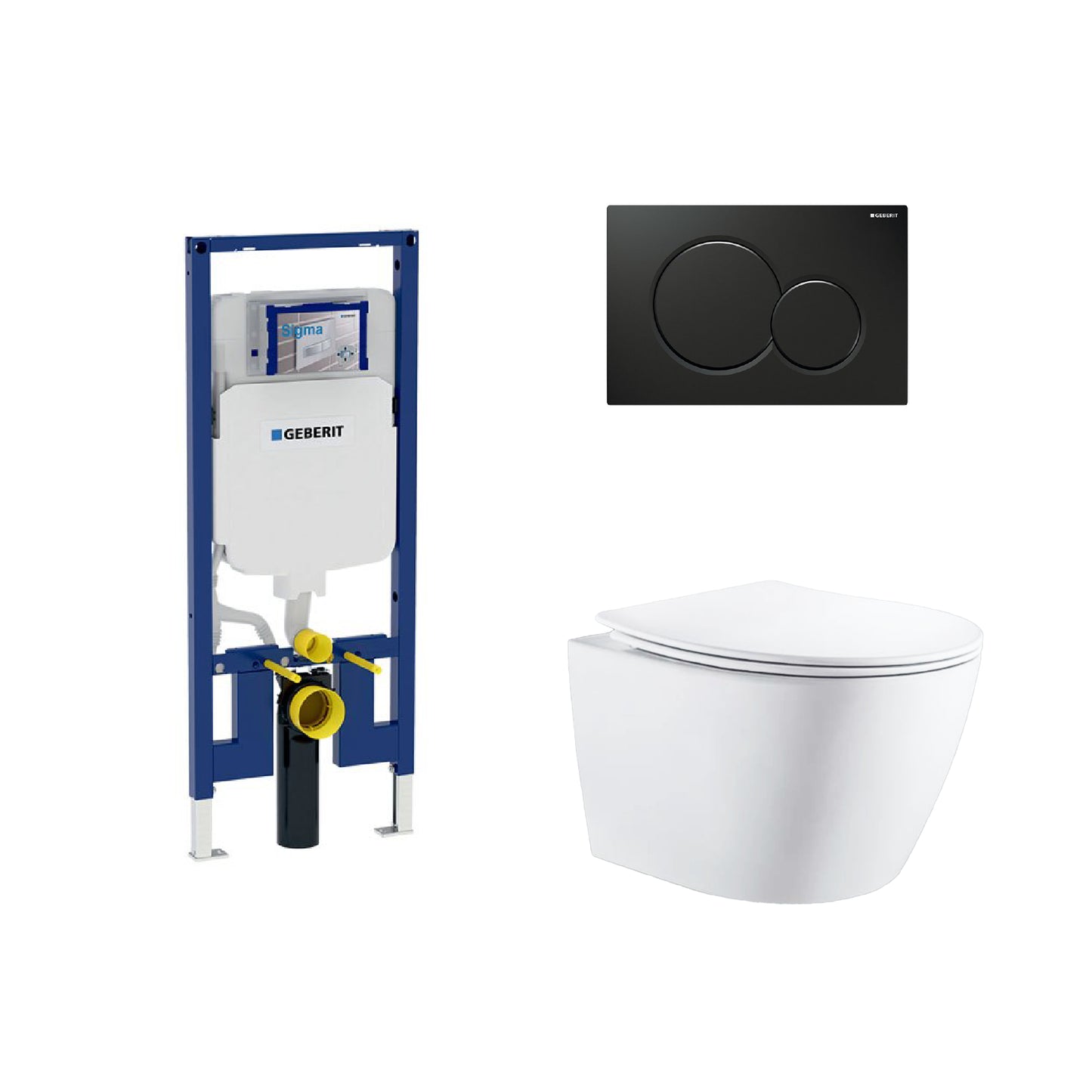 Kodaen Parma With Geberit Carrier Seat Wall-Hung Toilet System