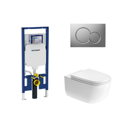 Geberit Sigma In-Wall System with Duravit Aurena Wall-Hung Toilet Package