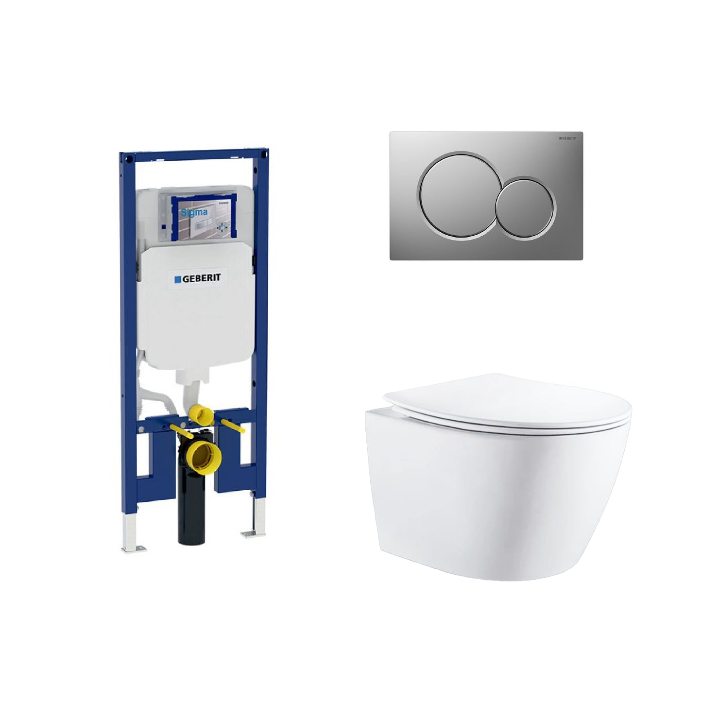 Kodaen Parma With Geberit Carrier Seat Wall-Hung Toilet System