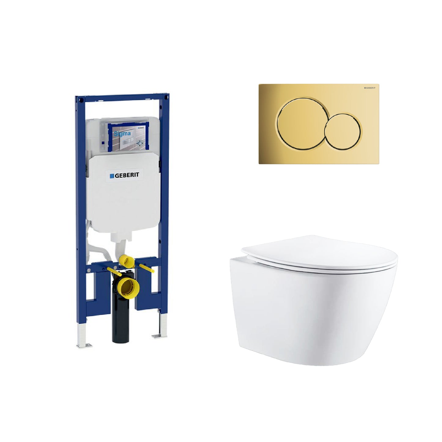 Kodaen Parma With Geberit Carrier Seat Wall-Hung Toilet System