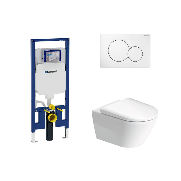Duravit Geberit Sigma In-Wall System With D-neo Package Wall-Hung Toilet
